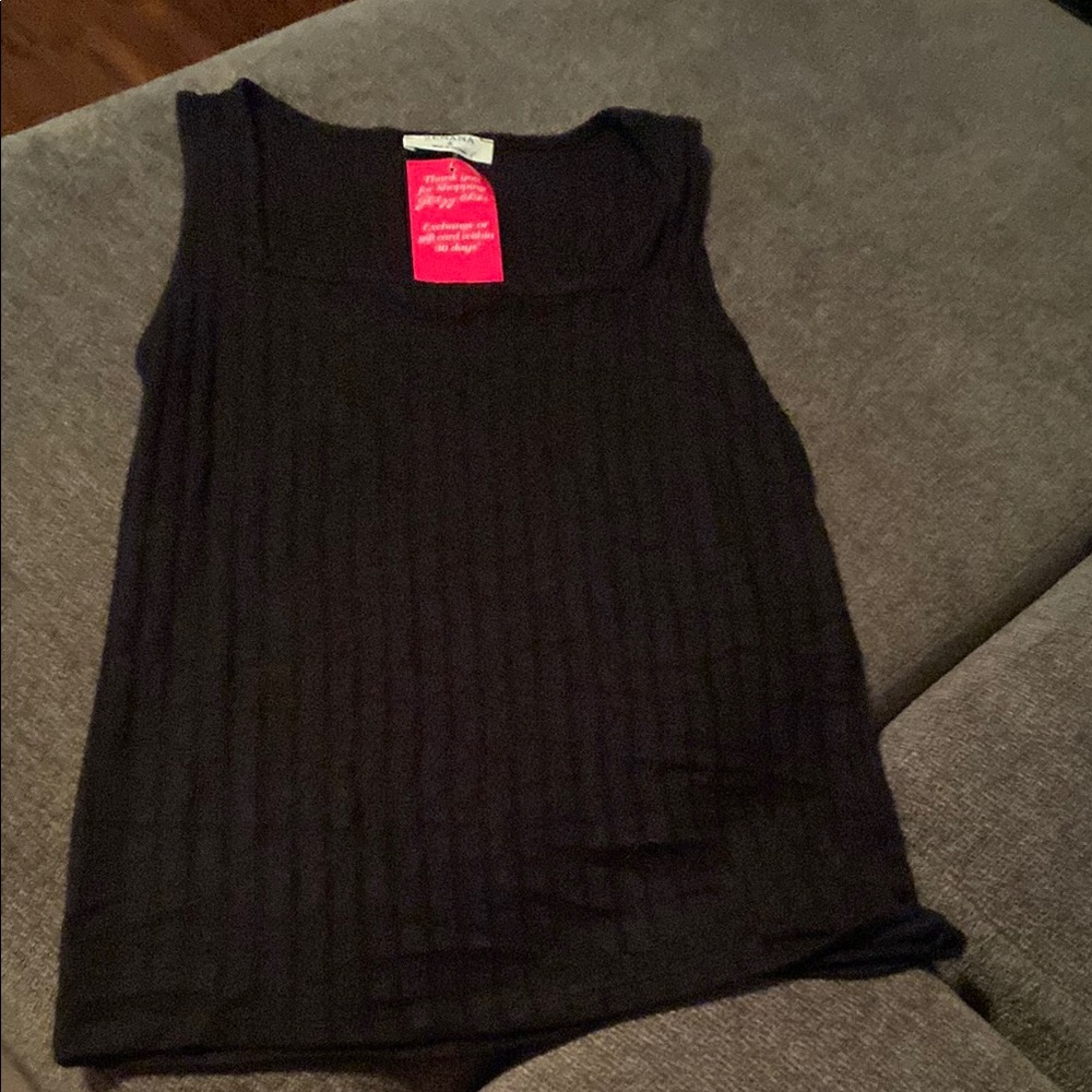 Zenana Outfitters Black Ribbed Tank Top